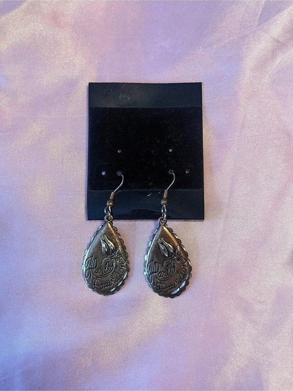 Harley-Davidson Teardrop Dangle Earrings Copper